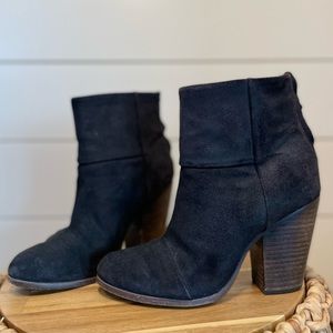 Rag & Bone Black Suede Leather Boots Booties